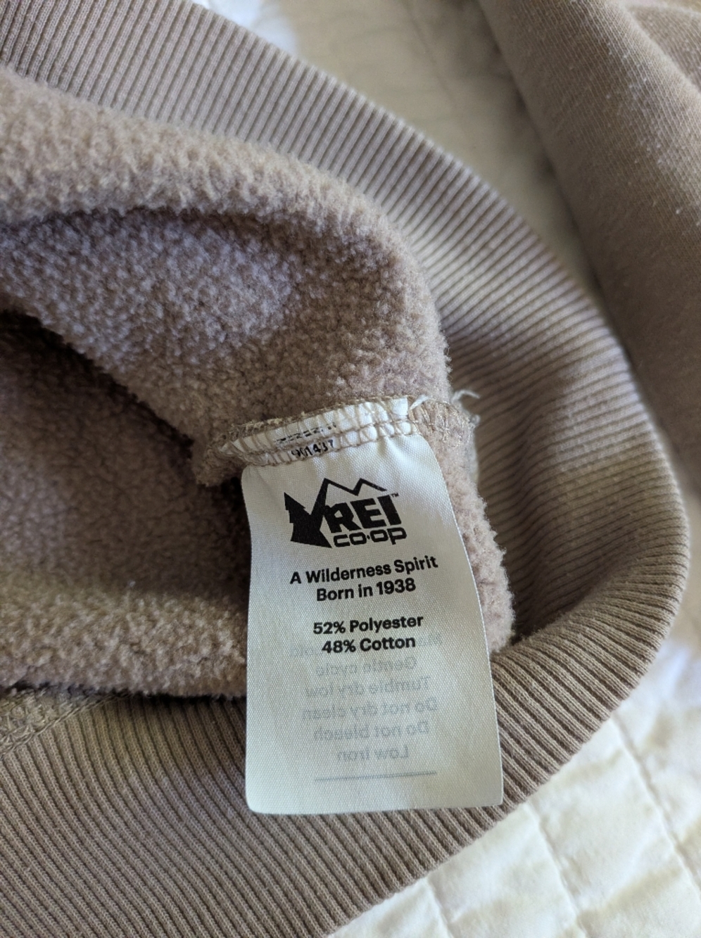 REI Unisex Taupe Crewneck Sweatshirt - Picture 4 of 4
